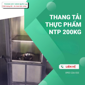 Thang tải thực phẩm NTP200kg